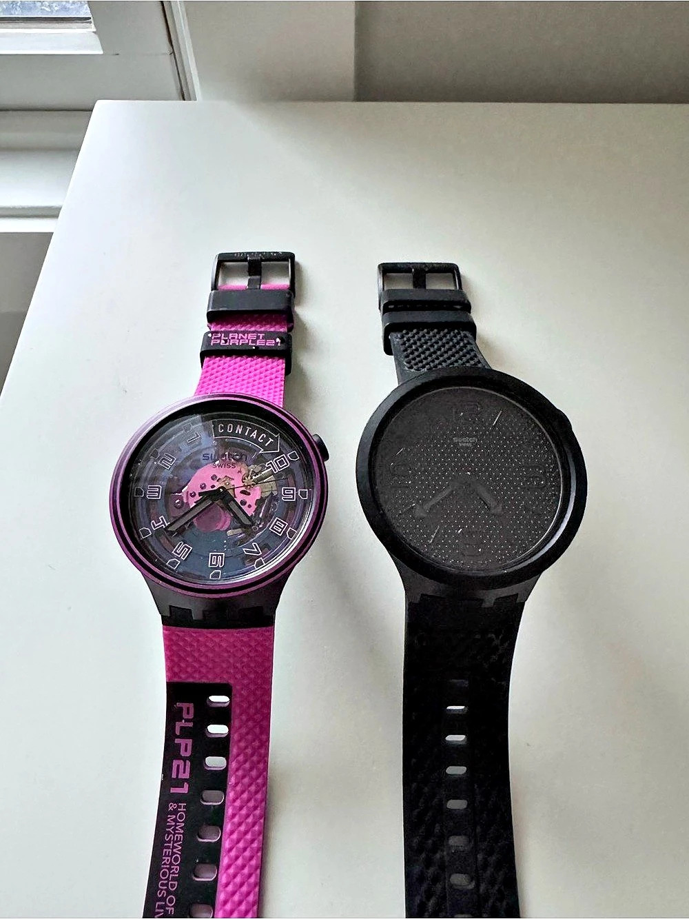 Swatch Big Bold Pink & Black Watches Set